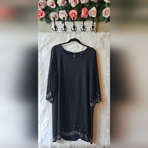 Alfani Classic Drape Embellished Tunic Midi Dress